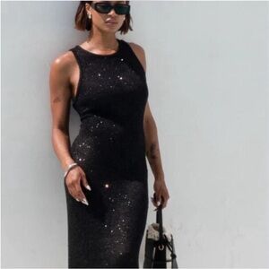 Rumored Stella Sequin Knit Maxi Dress
